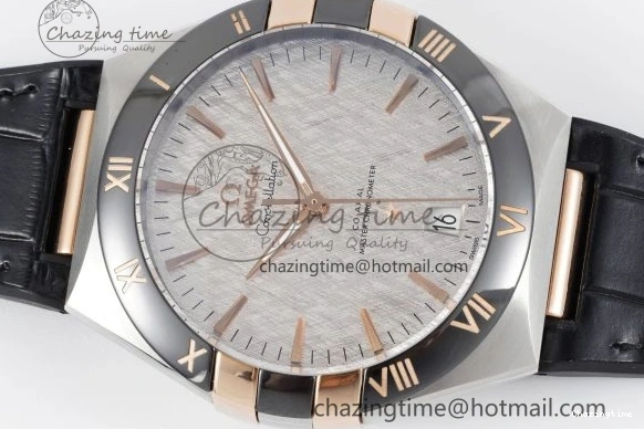 0211 Constellation Black Ceramic SS RG 8F 1:1 Best Edition White Textured Dial on Black Gummy Strap A Sustainable 7804